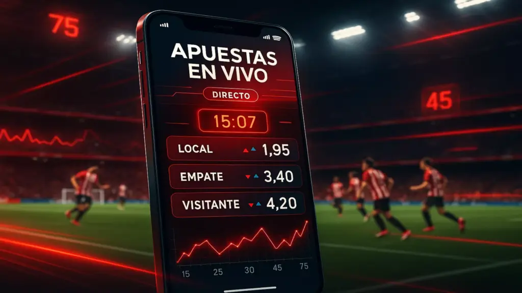 Apuestas en vivo Athletic Club - interfaz de betting en tiempo real con cuotas dinámicas y estadísticas del partido