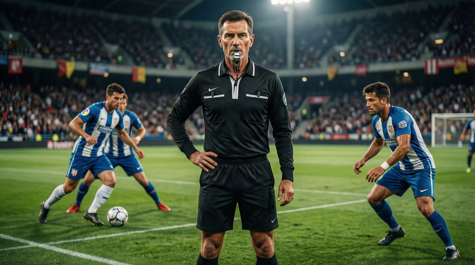 Árbitro de LaLiga controlando un partido del Athletic Club