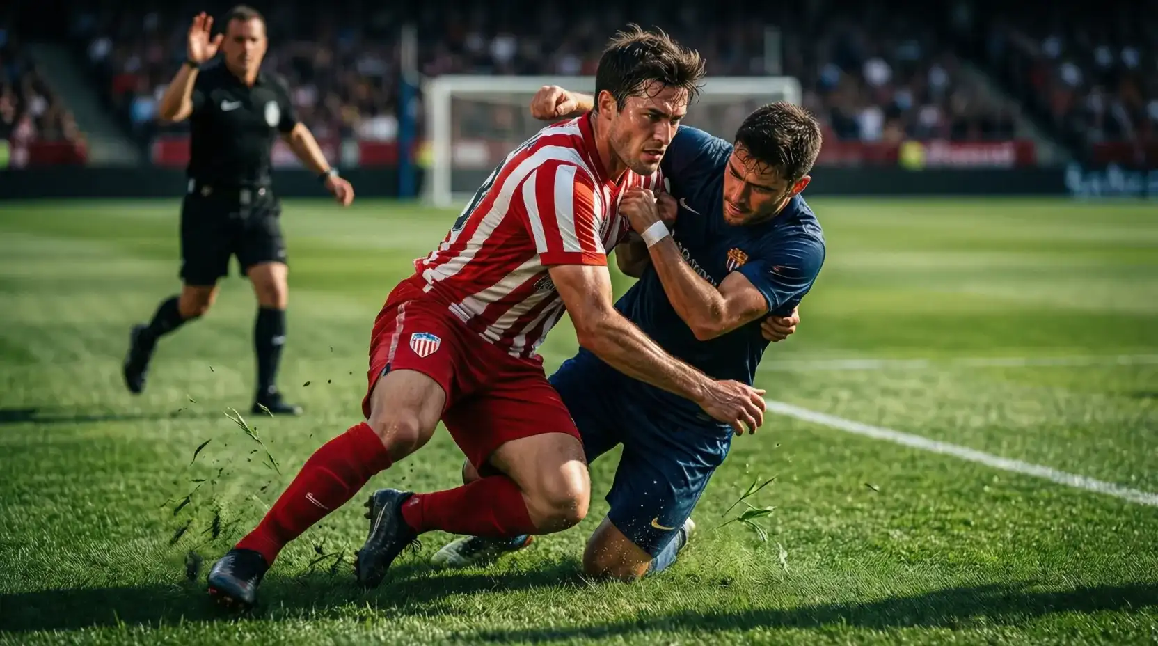 Momento de tensión en un partido intenso del Athletic Club
