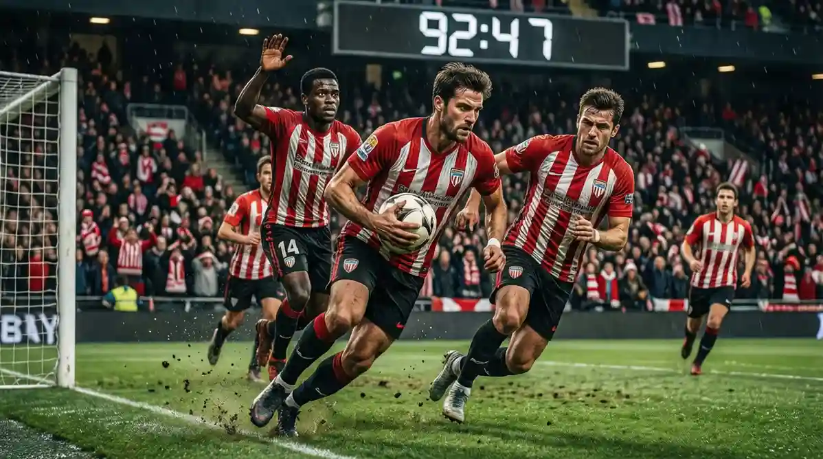 Momento decisivo en un partido del Athletic Club