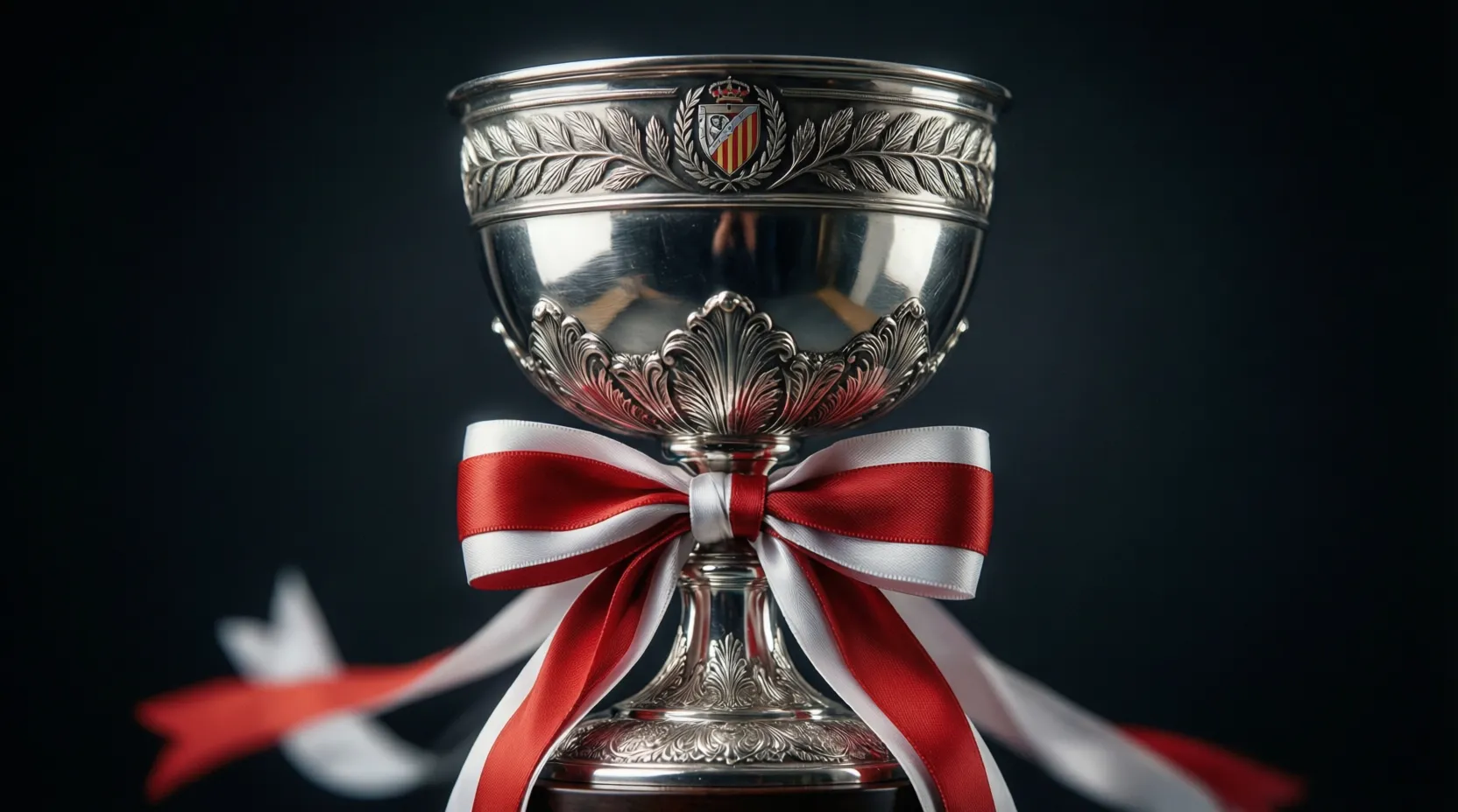 Trofeo de la Supercopa de España con colores del Athletic Club