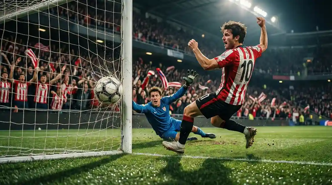 Gol del Athletic Club tras un contraataque rápido