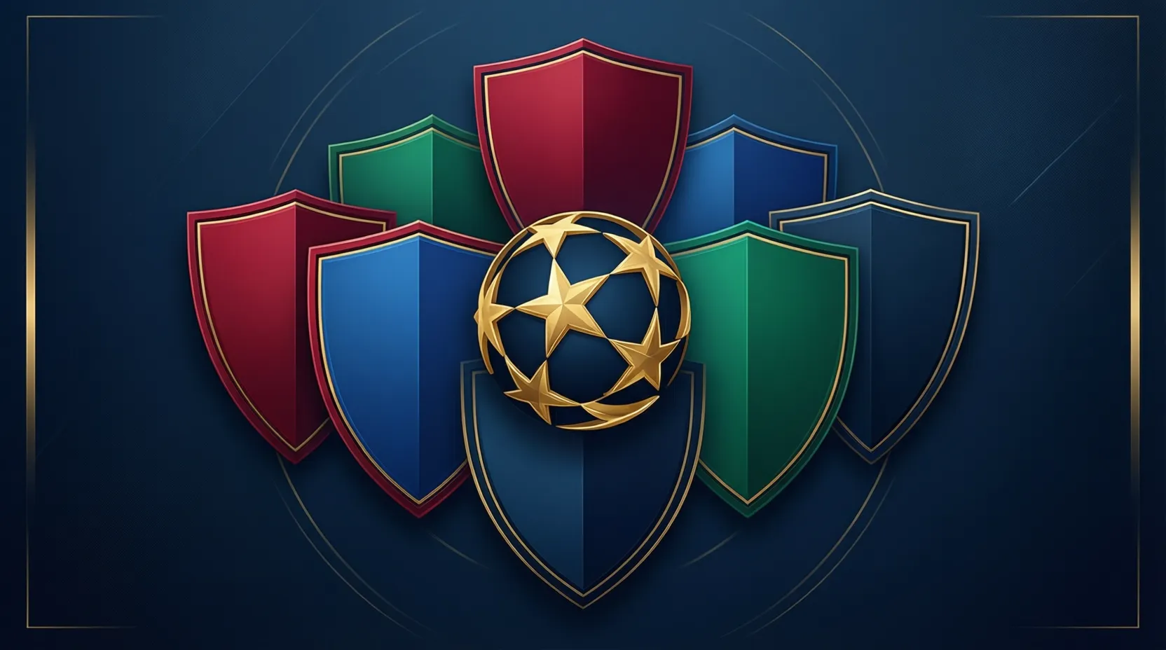 Collage de escudos de los rivales del Athletic en Champions League