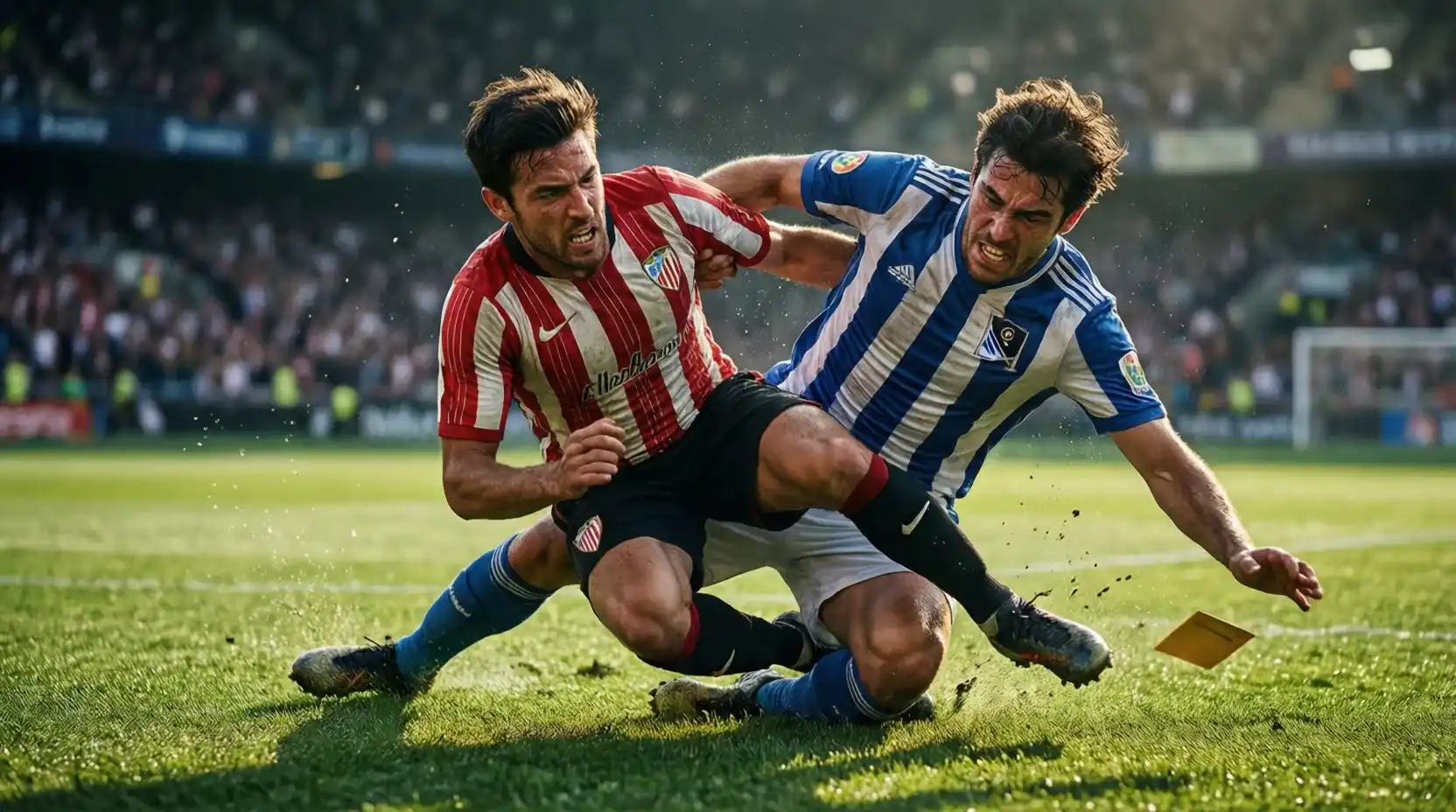 Acción del partido entre Athletic Club y Real Sociedad