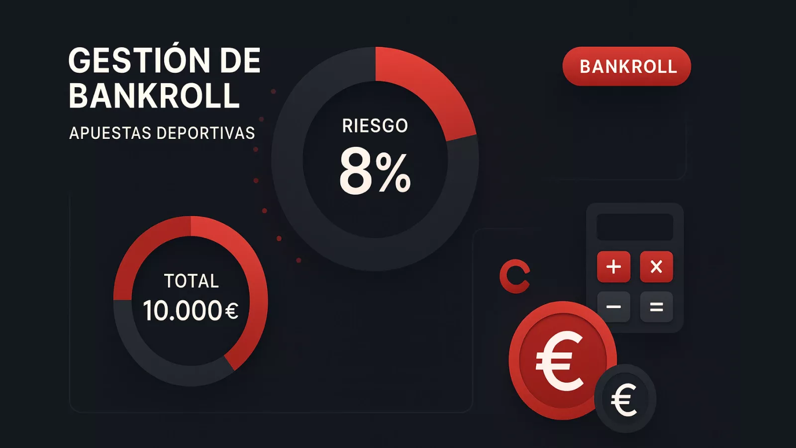 Dashboard de gestión de bankroll y administración de capital para apuestas deportivas rentables