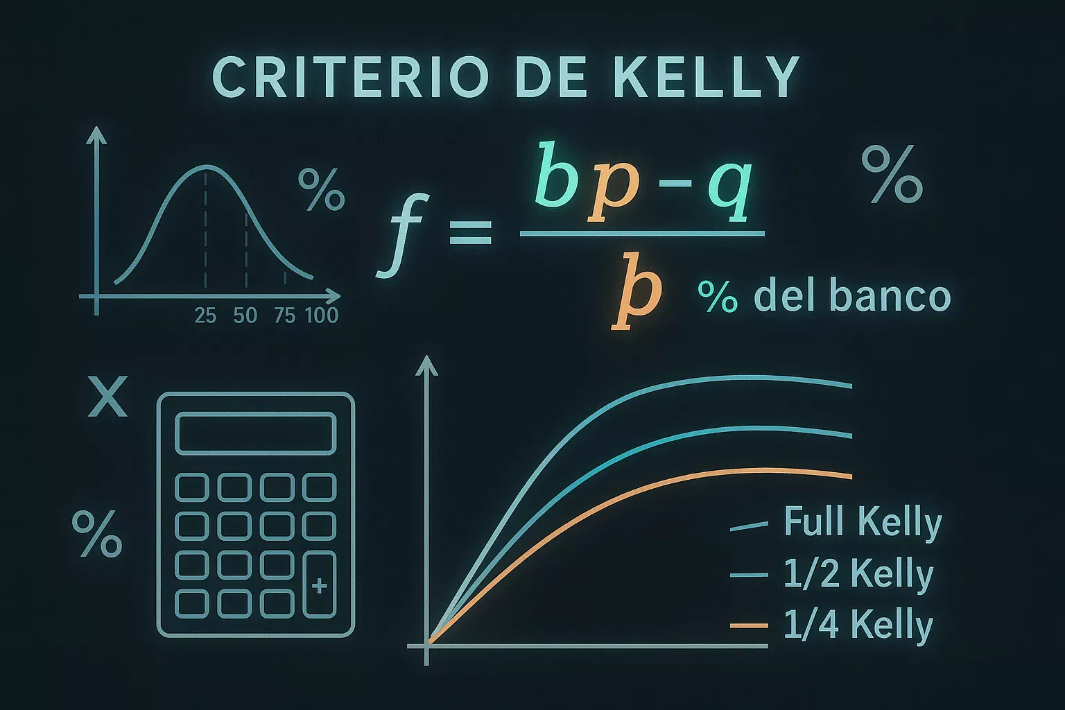 Fórmula Kelly Criterion y optimización matemática de stakes para apuestas