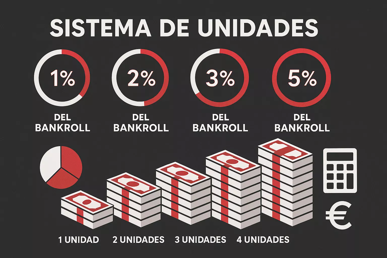 Sistema de unidades y distribución porcentual del bankroll para apuestas